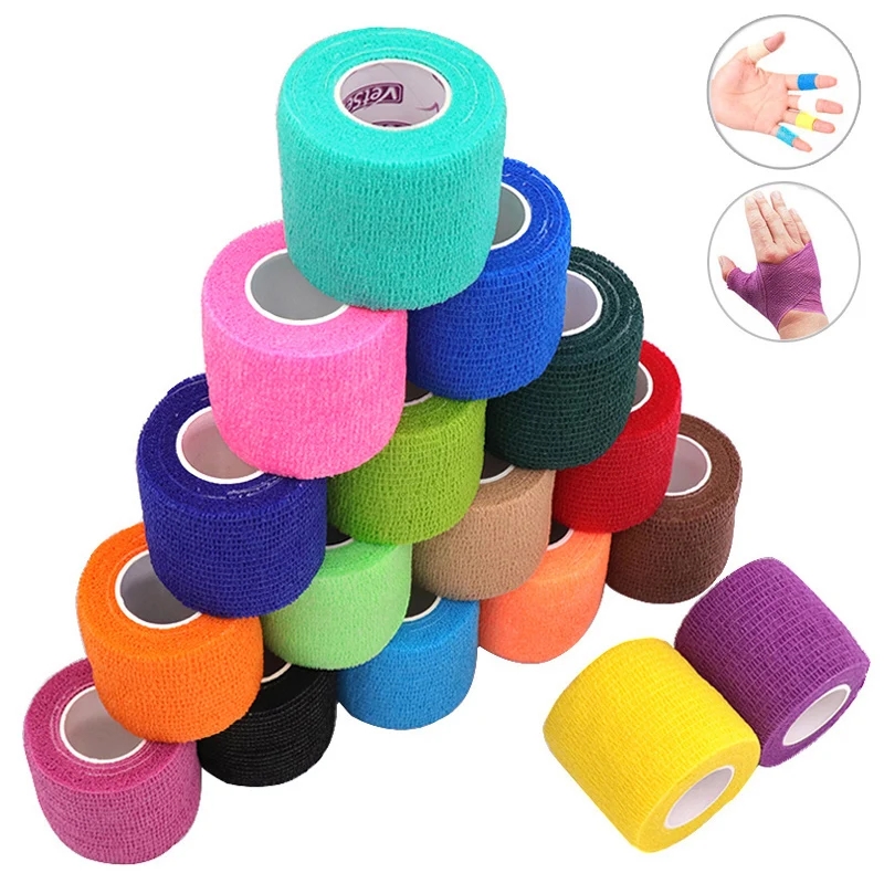Finger Tape Athletic - Черная спортивная самоклеящаяся эластичная лента-бандаж для